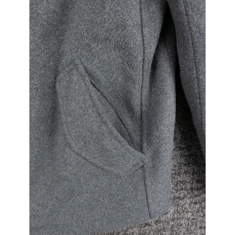 Levis Jacket Mens Large Gray Hooded Zipped Quilt Lined Wool Blend Field Military - Picture 10 of 16
